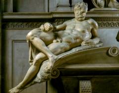 Renaissance - Sculpture: Tomb of Lorenzo de'Medici - Dusk - San Lorenzo - Medici Chapels - The Sagrestia nuova, Florence, Italy